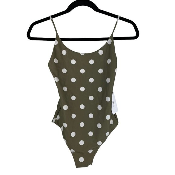 NWT Mikoh Jenni Kayne Portugal 2 Polka Dot One Piece Swimsuit Green White S - Picture 2 of 5